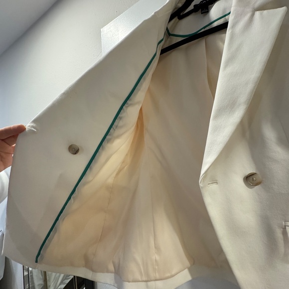 J.Crew $248 Devon Blazer Bi-Stretch Cotton Blend Ivory Size 4 - Picture 8 of 9